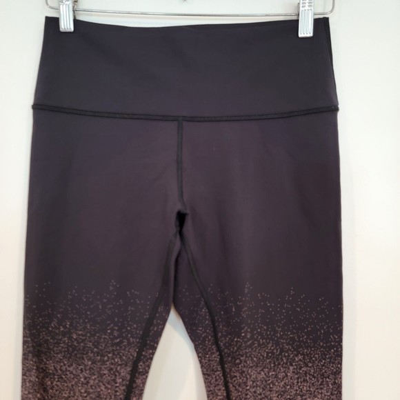 Lululemon Wunder Under Hi-Rise Tight Ombre Black Yum Yum Pink Speckle Size 10 - Picture 5 of 9